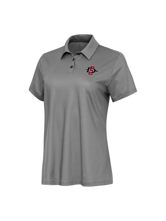Women's Antigua White/Black San Diego State Aztecs Rings Polo
