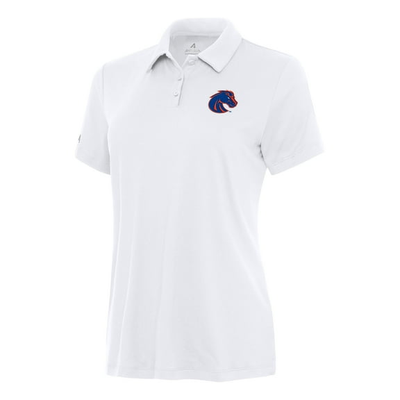 Women's Antigua White Boise State Broncos Reprocess Polo