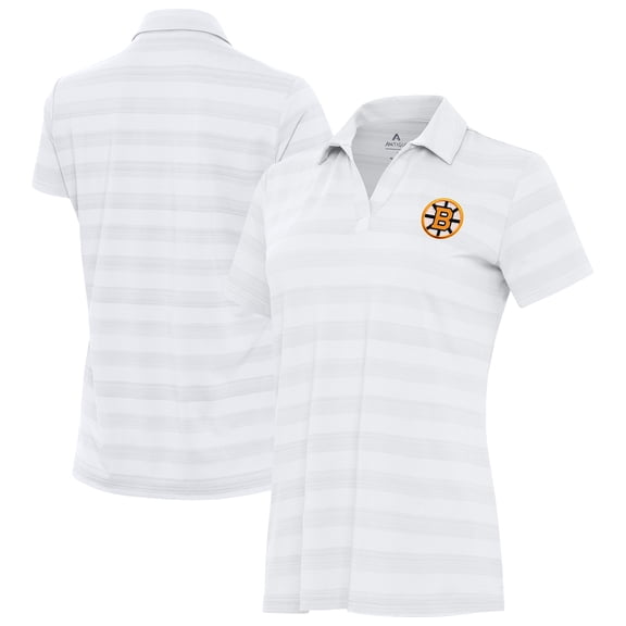 Women's Antigua White Boston Bruins Tunnel Polo