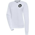 thumbnail image 1 of Women's Antigua  White Boston Celtics Brushed Metallic Victory Pullover Sweatshirt, 1 of 1
