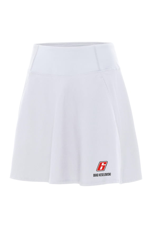 Women's Antigua White Brad Keselowski Chip Skort