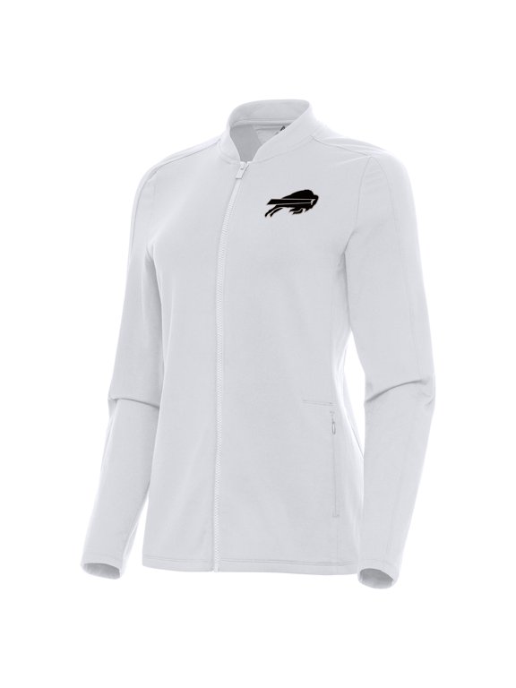 Women's Antigua White Buffalo Bills Continual Full-Zip Jacket