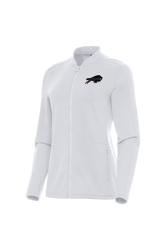 Women's Antigua White Buffalo Bills Continual Full-Zip Jacket