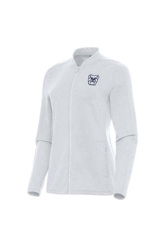 Women's Antigua White Butler Bulldogs Continual Full-Zip Jacket