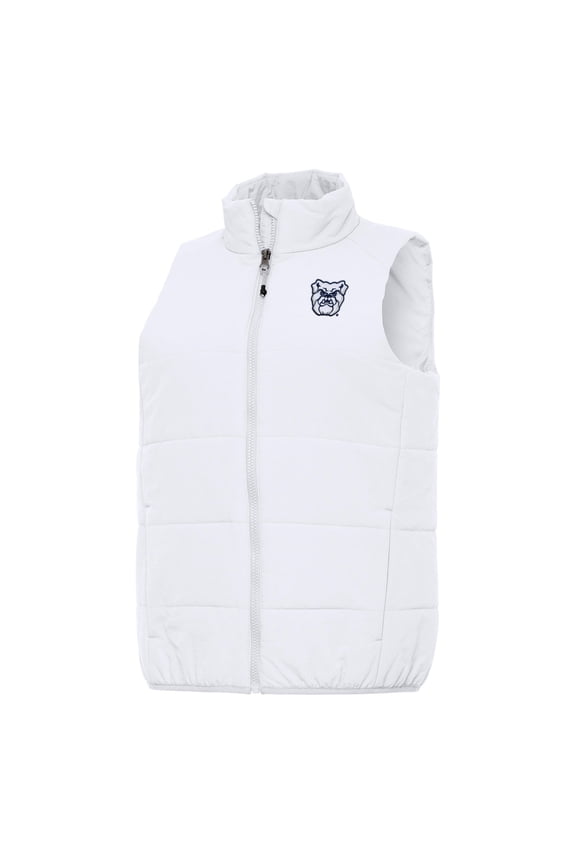 Women's Antigua White Butler Bulldogs Experience Full-Zip Vest