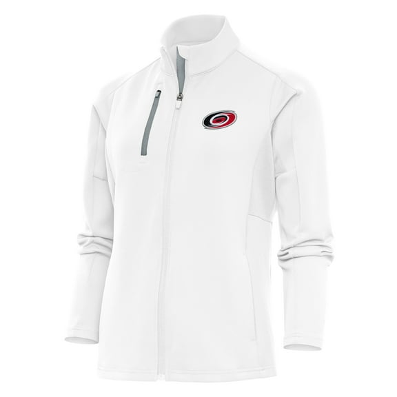 Women's Antigua White Carolina Hurricanes Team Logo Generation Full-Zip Jacket
