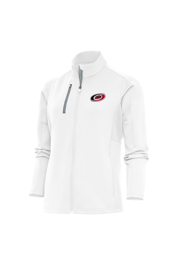Women's Antigua White Carolina Hurricanes Team Logo Generation Full-Zip Jacket