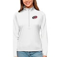 thumbnail image 1 of Women's Antigua White Carolina Hurricanes Tribute Quarter-Zip Pullover Top, 1 of 1