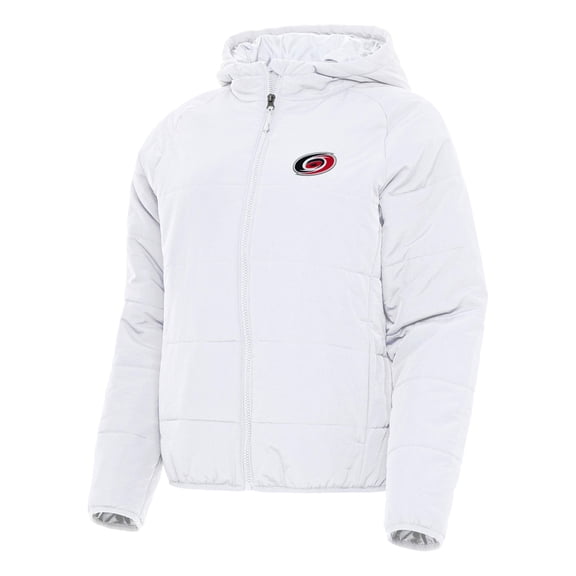 Women's Antigua White Carolina Hurricanes Universe Full-Zip Puffer Jacket