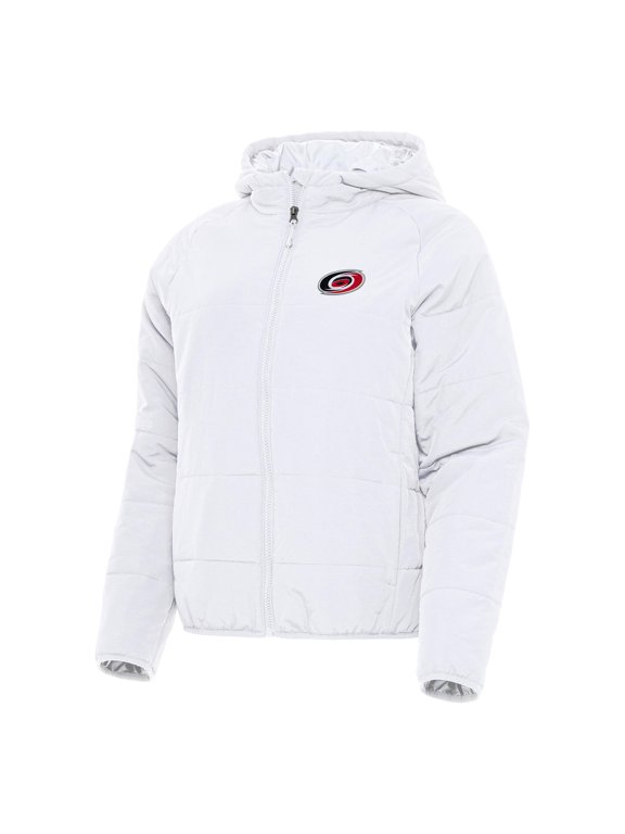Women's Antigua White Carolina Hurricanes Universe Full-Zip Puffer Jacket