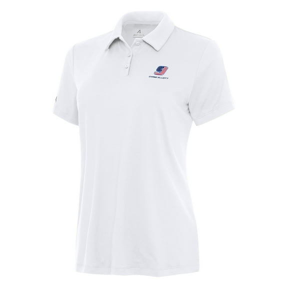 Women's Antigua White Chase Elliott Reprocess Polo
