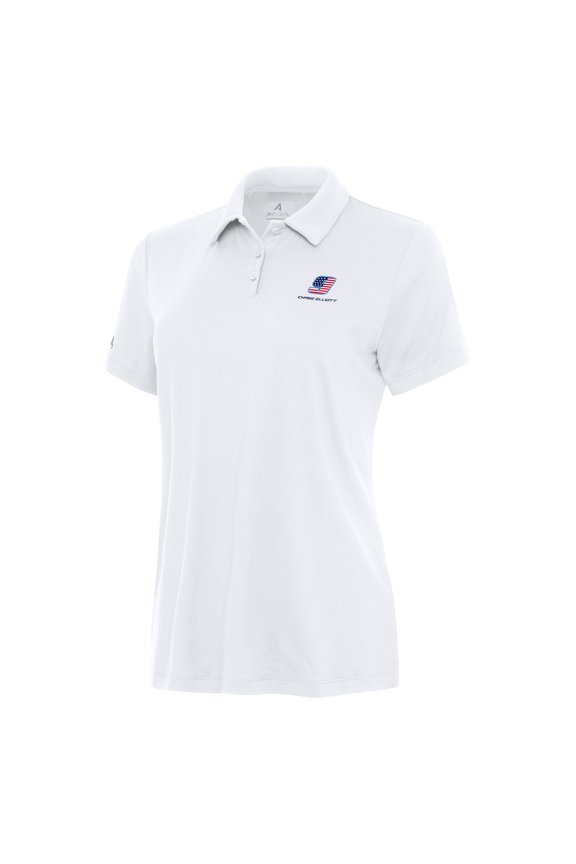 Women's Antigua White Chase Elliott Reprocess Polo