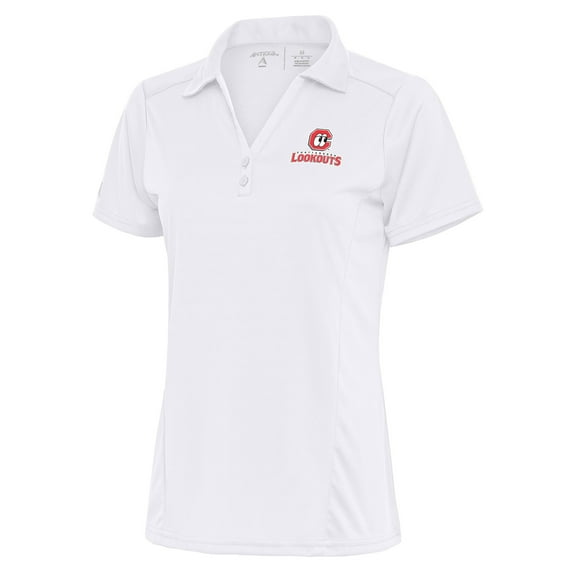 Women's Antigua White Chattanooga Lookouts Tribute Polo