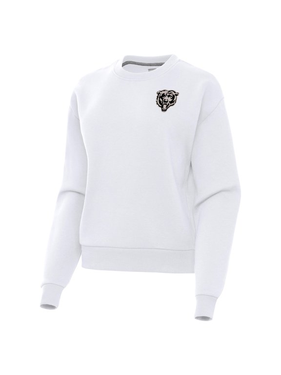 Women's Antigua White Chicago Bears Victory Pullover Sweatshirt