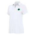 thumbnail image 1 of Women's Antigua  White Chicago Blackhawks St. Patrick Era V-Neck Polo, 1 of 2