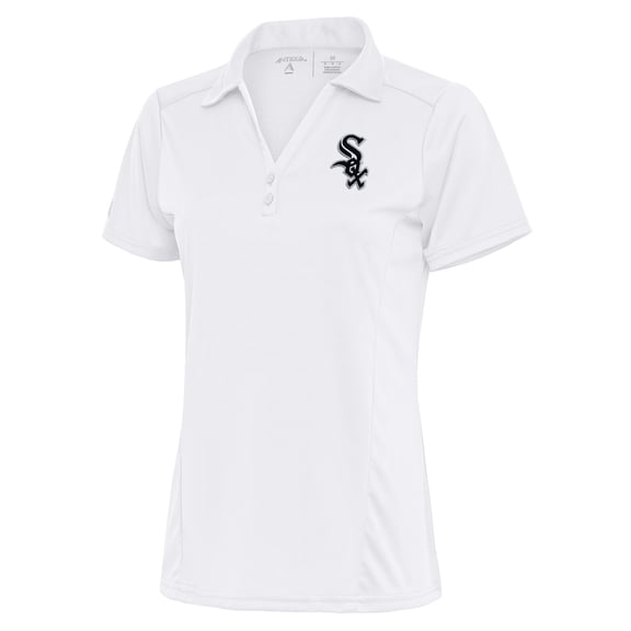 Women's Antigua White Chicago White Sox Logo Tribute Polo
