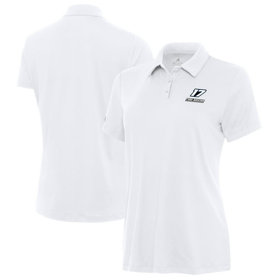 Women's-Antigua White Chris Buescher Reprocess Polo