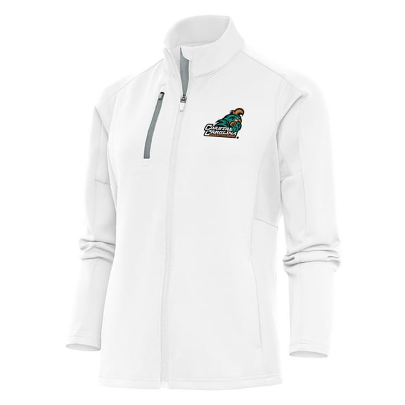 Women's Antigua White Coastal Carolina Chanticleers Generation Full-Zip Jacket
