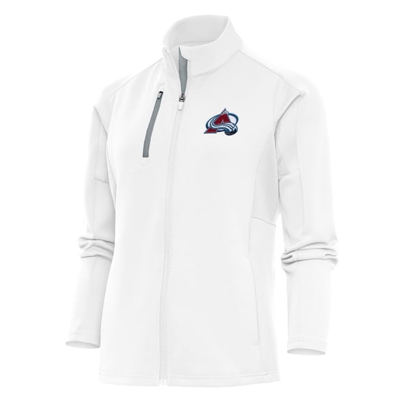 Women's Antigua White Colorado Avalanche Team Logo Generation Full-Zip Jacket