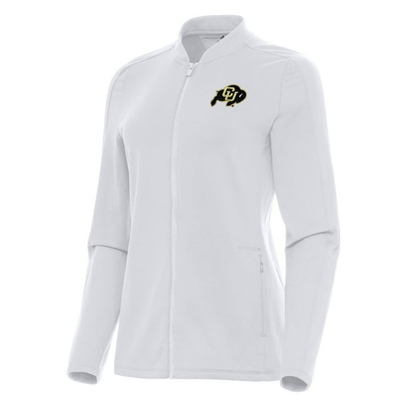 Women's Antigua White Colorado Buffaloes Continual Full-Zip Jacket