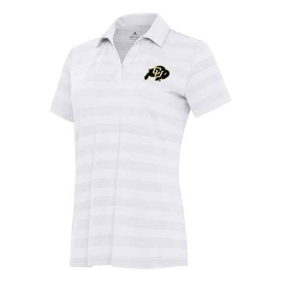 Women's Antigua White Colorado Buffaloes Tunnel Polo
