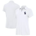 thumbnail image 1 of Women's Antigua White Colorado Rockies Era Stars and Stripes Team Logo Polo, 1 of 3