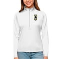 thumbnail image 1 of Women's Antigua White Columbus Crew Tribute Quarter-Zip Pullover Top, 1 of 1