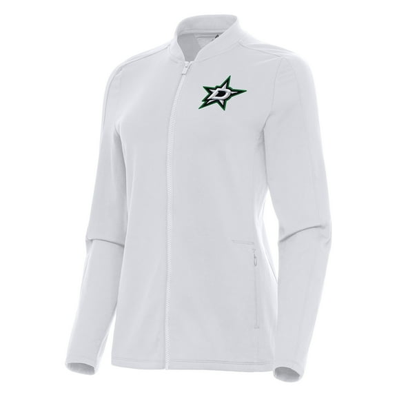 Women's Antigua White Dallas Stars Continual Full-Zip Jacket