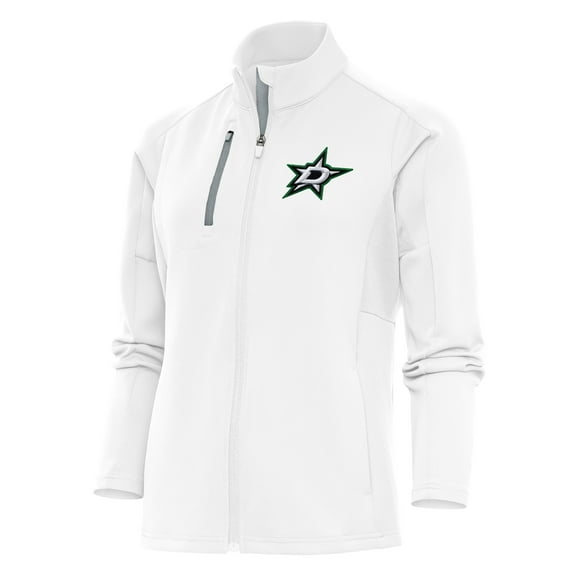 Women's Antigua White Dallas Stars Team Logo Generation Full-Zip Jacket