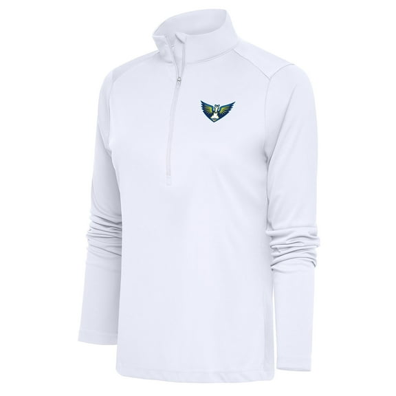 Women's Antigua White Dallas Wings Tribute Half-Zip Top