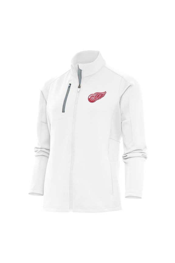 Women's Antigua White Detroit Red Wings Team Logo Generation Full-Zip Jacket