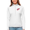 thumbnail image 1 of Women's Antigua White Detroit Red Wings Tribute Quarter-Zip Pullover Top, 1 of 1