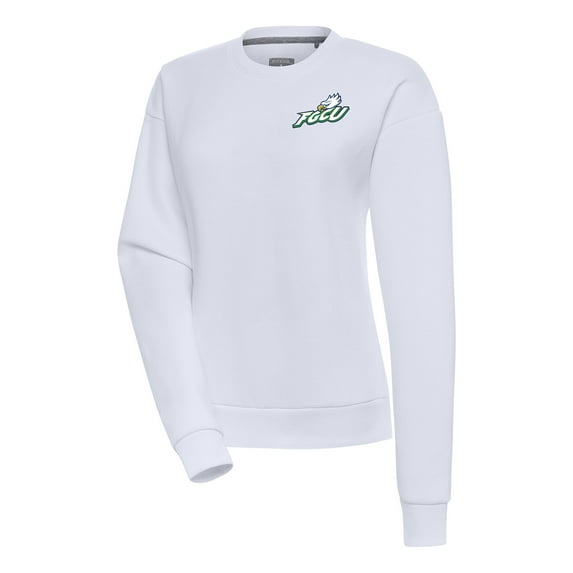 Women's Antigua White Florida Gulf Coast Eagles Victory Crewneck Pullover Sweatshirt
