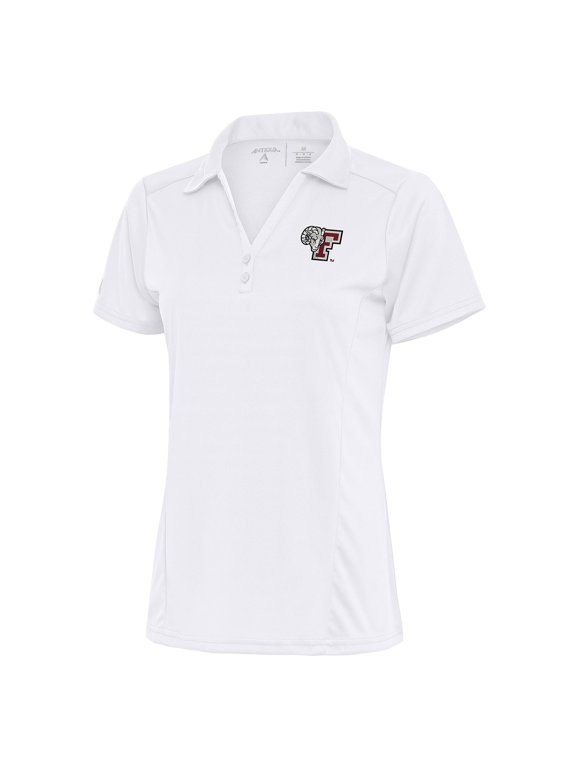 Women's Antigua White Fordham Rams Tribute Polo