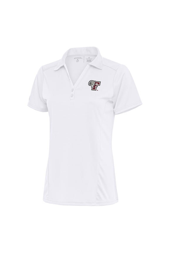 Women's Antigua White Fordham Rams Tribute Polo