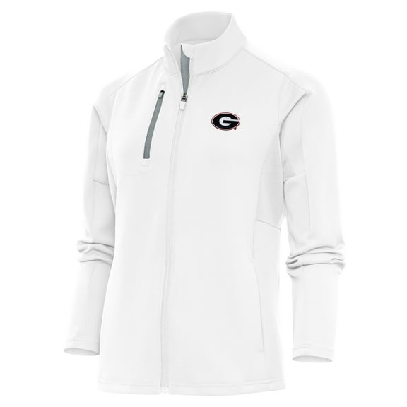 Women's Antigua White Georgia Bulldogs Generation Full-Zip Jacket