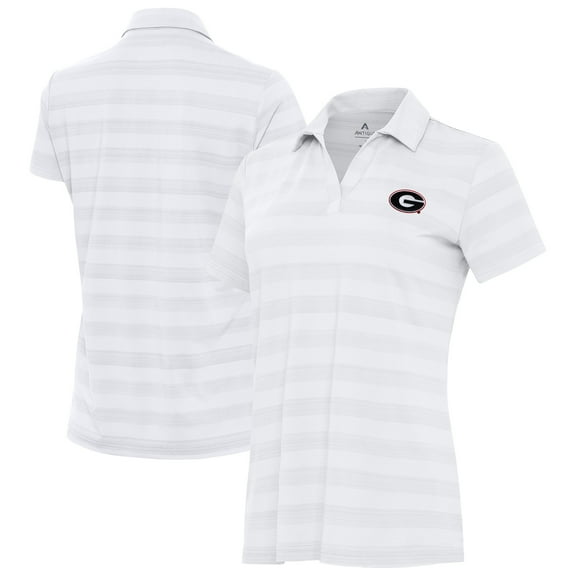 Women's Antigua White Georgia Bulldogs Tunnel Polo