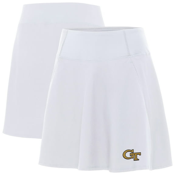 Women's Antigua  White Georgia Tech Yellow Jackets Chip Skort