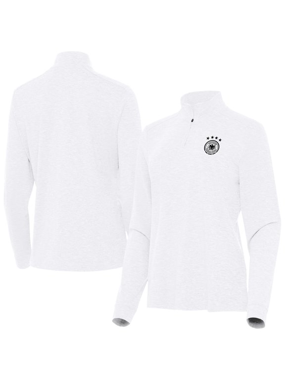 Women's Antigua White Germany National Team Master Quarter-Zip Pullover