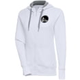 thumbnail image 1 of Women's Antigua  White Golden State Warriors Brushed Metallic Victory Full-Zip Hoodie, 1 of 1