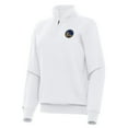 thumbnail image 1 of Women's Antigua White Golden State Warriors Victory Quarter-Zip Sweatshirt, 1 of 1
