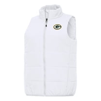 Women's Antigua  White Green Bay Packers Experience Full-Zip Vest