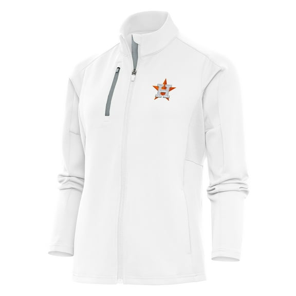 Women's Antigua White Houston Astros Logo Generation Full-Zip Jacket