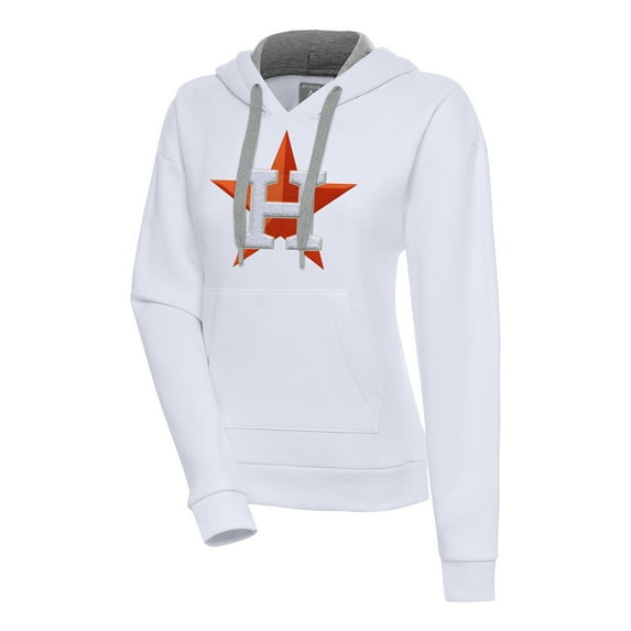 Women's Antigua White Houston Astros Victory Pullover Hoodie