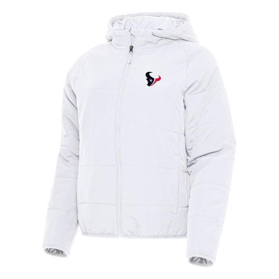 Women's Antigua  White Houston Texans  Universe Full-Zip Hoodie Jacket