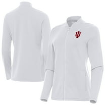 Women's Antigua White Indiana Hoosiers Continual Full-Zip Jacket
