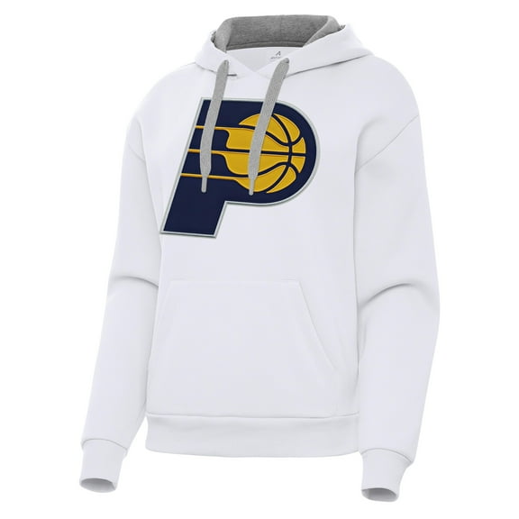 Women's Antigua White Indiana Pacers Victory Pullover Hoodie