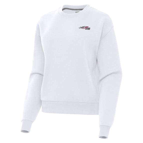 Women's-Antigua White Joe Gibbs Racing Victory Pullover Sweatshirt