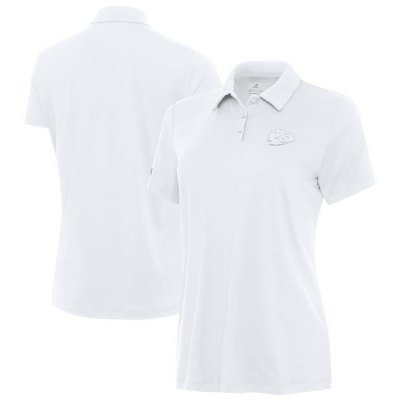 Women's Antigua White Kansas City Chiefs Reprocess Polo