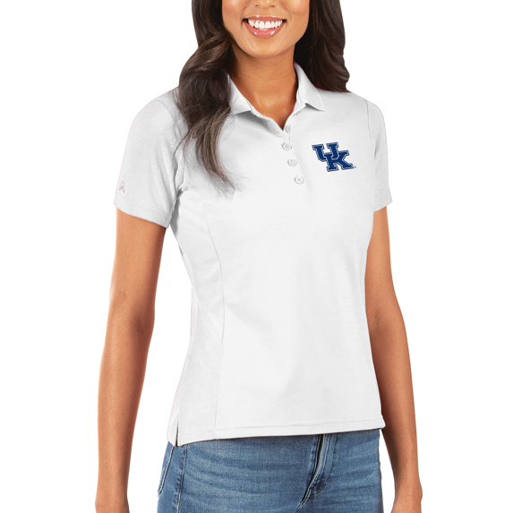 Women's Antigua White Kentucky Wildcats Legacy Pique Polo